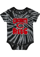 Cincinnati Reds Baby Black Monterey Tie Dye One Piece