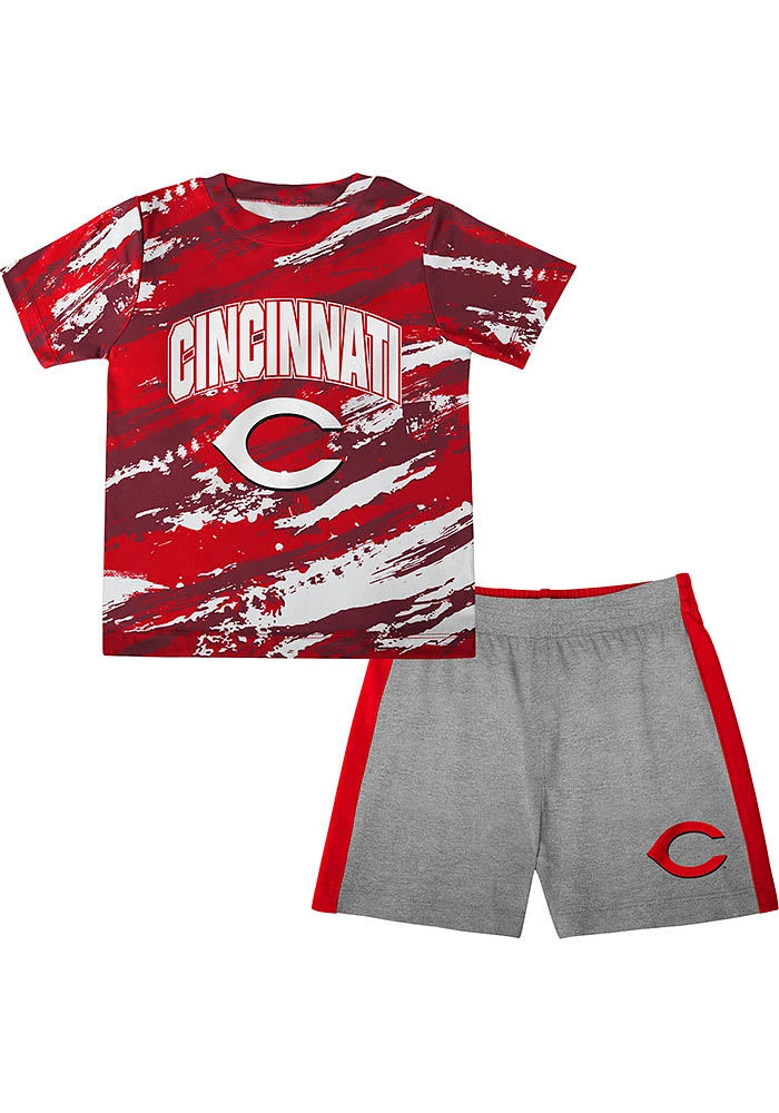 Cincinnati Reds Toddler Red Stealing Home Set Top and Bottom