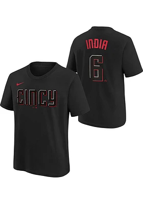 Jonathan India  Cincinnati Reds Boys Black City Connect NN Short Sleeve T-Shirt