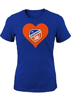 FC Cincinnati Girls Blue Heart Short Sleeve Tee