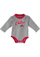 Ohio State Buckeyes Infant Red LS Pant Design Set Top and Bottom