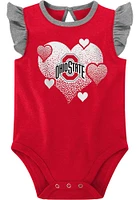 Ohio State Buckeyes Baby Red Spread The Love Set One Piece