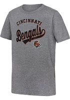 Cincinnati Bengals Youth Grey Classic Short Sleeve Fashion T-Shirt