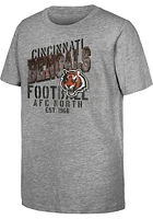 Cincinnati Bengals Youth Grey Go Time Short Sleeve T-Shirt