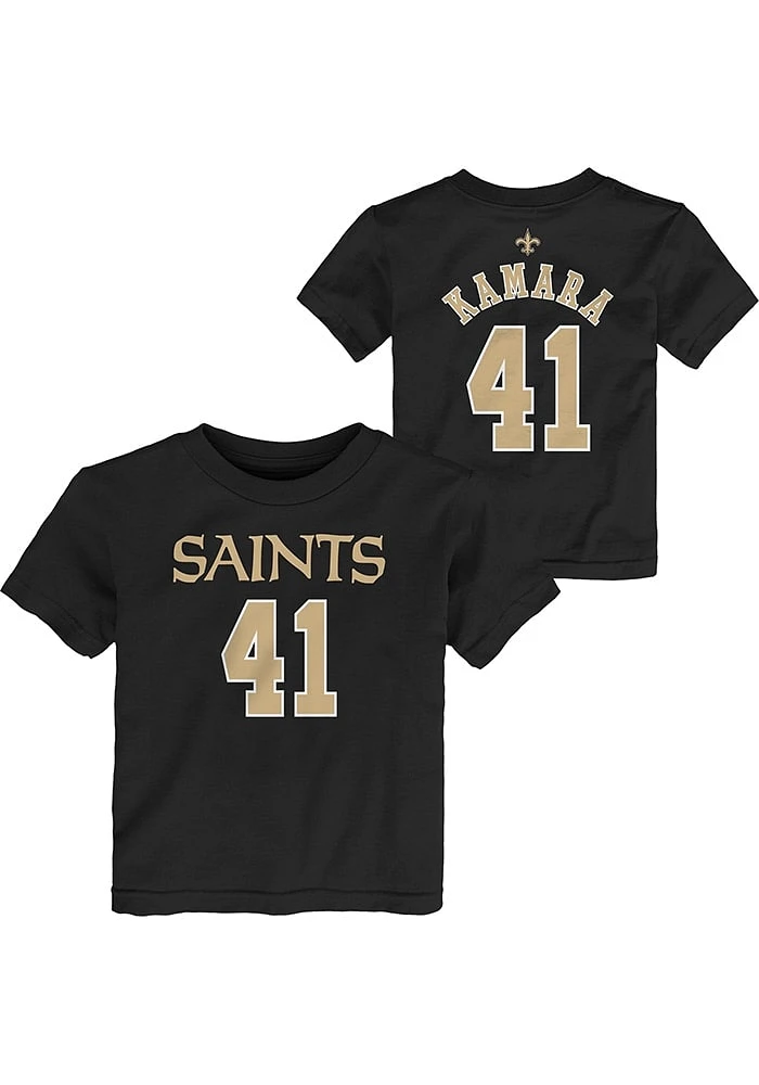 Alvin Kamara New Orleans Saints Toddler Black Mainliner NN Short Sleeve Player T Shirt