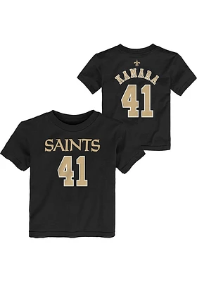 Alvin Kamara New Orleans Saints Toddler Black Mainliner NN Short Sleeve Player T Shirt
