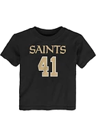 Alvin Kamara New Orleans Saints Toddler Black Mainliner NN Short Sleeve Player T Shirt