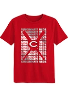 Cincinnati Reds Youth Red Box Short Sleeve T-Shirt