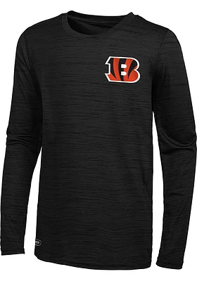 Cincinnati Bengals Youth Black Tackle Crew Long Sleeve T-Shirt