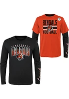 Cincinnati Bengals Boys Orange Fan Fave 3-in-1 Long Sleeve T-Shirt