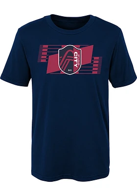 St Louis City SC Boys Navy Blue Hold It Up Short Sleeve T-Shirt