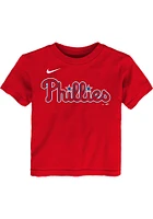 Trea Turner Philadelphia Phillies Toddler Red Name and Number Short Sleeve Player T Shirt