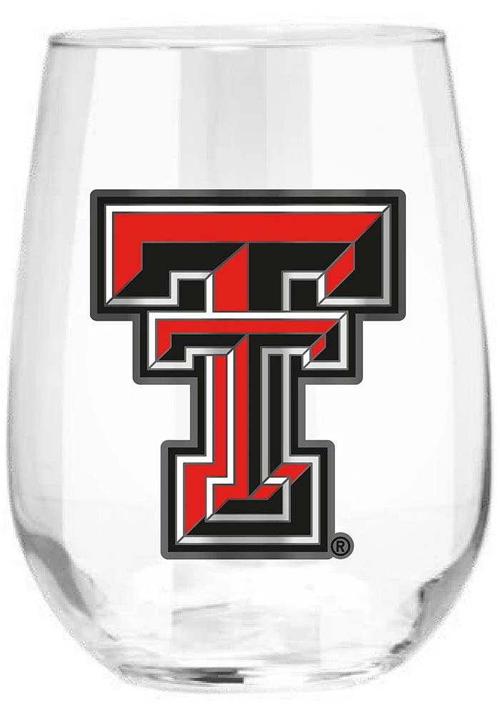 Texas Tech Red Raiders 15oz Emblem Stemless Wine Glass - Red