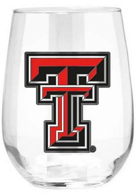 Texas Tech Red Raiders 15oz Emblem Stemless Wine Glass - Red