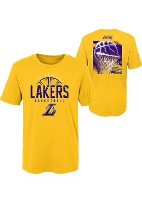 Los Angeles Lakers Boys Gold Street Ball Short Sleeve T-Shirt