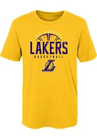 Los Angeles Lakers Boys Gold Street Ball Short Sleeve T-Shirt