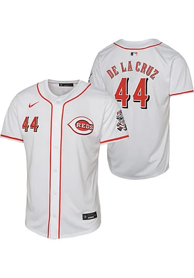 Elly De La Cruz  Nike Cincinnati Reds Youth White Home Limited Jersey