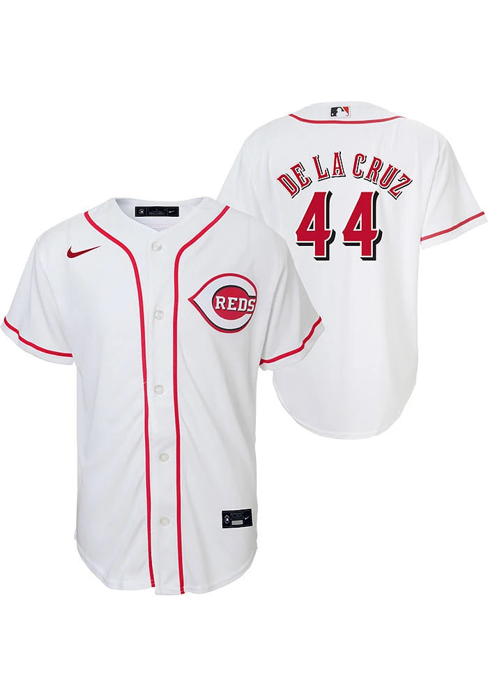 Elly De La Cruz  Nike Cincinnati Reds Youth White Home Replica Jersey