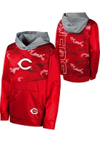 Cincinnati Reds Youth Red Dug Out Long Sleeve Hoodie