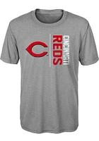 Cincinnati Reds Youth Grey Fan Favorite Short Sleeve T-Shirt