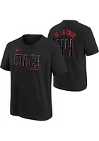 Elly De La Cruz Cincinnati Reds Youth Black Fuse City Connect Player Tee