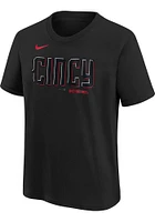 Elly De La Cruz Cincinnati Reds Youth Black Fuse City Connect Player Tee