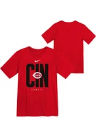 Nike Cincinnati Reds Boys Red Team Score Board Short Sleeve T-Shirt