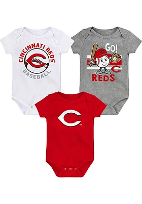 Cincinnati Reds Baby Grey Ball Park One Piece