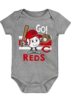 Cincinnati Reds Baby Grey Ball Park One Piece