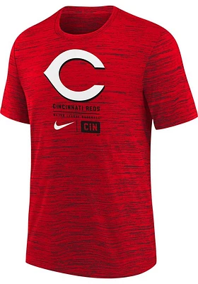 Nike Cincinnati Reds Youth Logo Velocity Short Sleeve T-Shirt