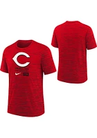 Nike Cincinnati Reds Youth Logo Velocity Short Sleeve T-Shirt