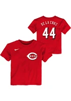 Elly De La Cruz Cincinnati Reds Toddler Red Name and Number Short Sleeve Player T Shirt