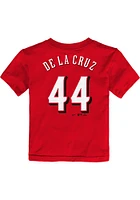 Elly De La Cruz Cincinnati Reds Toddler Red Name and Number Short Sleeve Player T Shirt