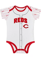 Cincinnati Reds Baby Grey Play Ball One Piece