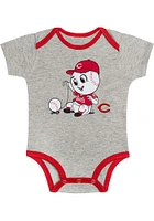 Cincinnati Reds Baby Grey Play Ball Design One Piece