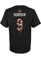 Joe Burrow Cincinnati Bengals Youth Black Name and Number Drip Player Tee