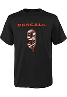 Joe Burrow Cincinnati Bengals Youth Black Name and Number Drip Player Tee