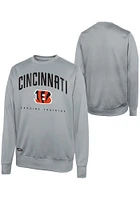 Cincinnati Bengals Mens Grey Base Crew Retro Team Long Sleeve Sweatshirt