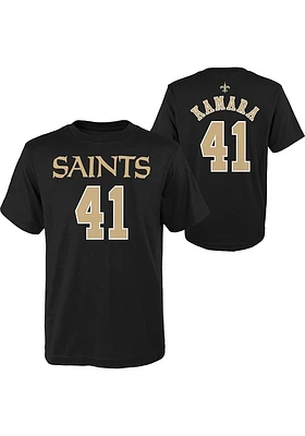 Alvin Kamara New Orleans Saints Youth Black Mainliner NN Player Tee