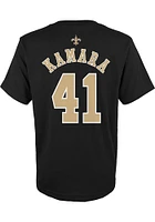 Alvin Kamara New Orleans Saints Youth Black Mainliner NN Player Tee