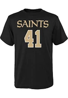 Alvin Kamara New Orleans Saints Youth Black Mainliner NN Player Tee