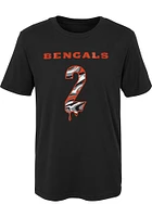 Evan McPherson  Cincinnati Bengals Boys Black Name and Number Drip Short Sleeve T-Shirt