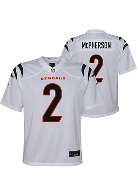 Evan McPherson Cincinnati Bengals Youth White Nike Replica Football Jersey