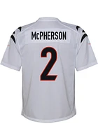 Evan McPherson Cincinnati Bengals Youth White Nike Replica Football Jersey