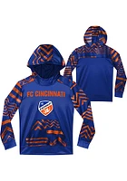 FC Cincinnati Boys Blue Superbly Played Long Sleeve Hooded Sweatshirt