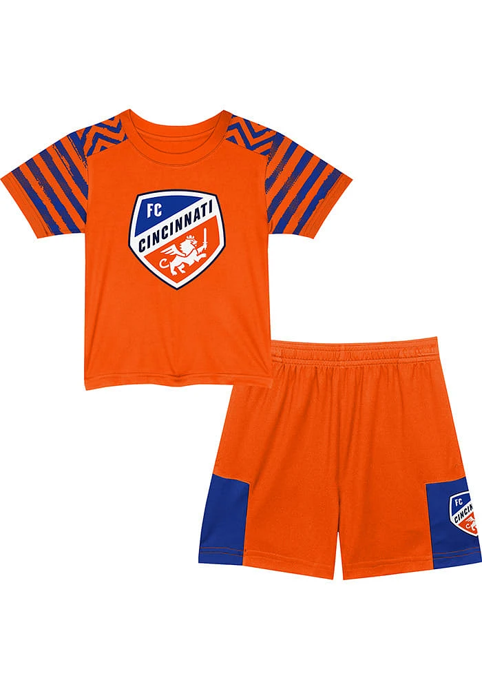 FC Cincinnati Infant Orange Vicotry Pass Set Top and Bottom