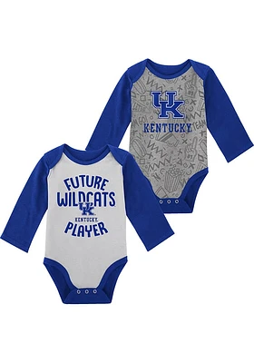 Kentucky Wildcats Baby Blue Play Time 2pk LS One Piece