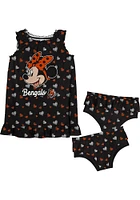 Cincinnati Bengals Infant Girls Black Minnies Bow Set Top and Bottom