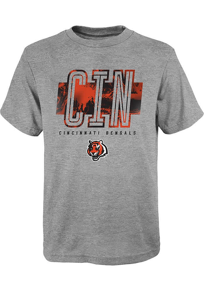 Cincinnati Bengals Youth Abbreviated Short Sleeve T-Shirt