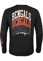 Cincinnati Bengals Boys Black Team Drip Long Sleeve T-Shirt